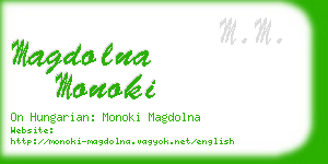 magdolna monoki business card